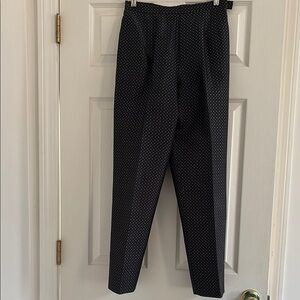 Talbots Women’s Silk Black Patterned Pants, Size 4 Petite